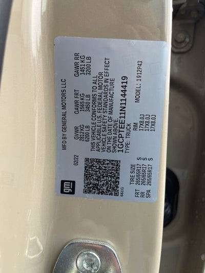 2022 Chevrolet Colorado ZR2