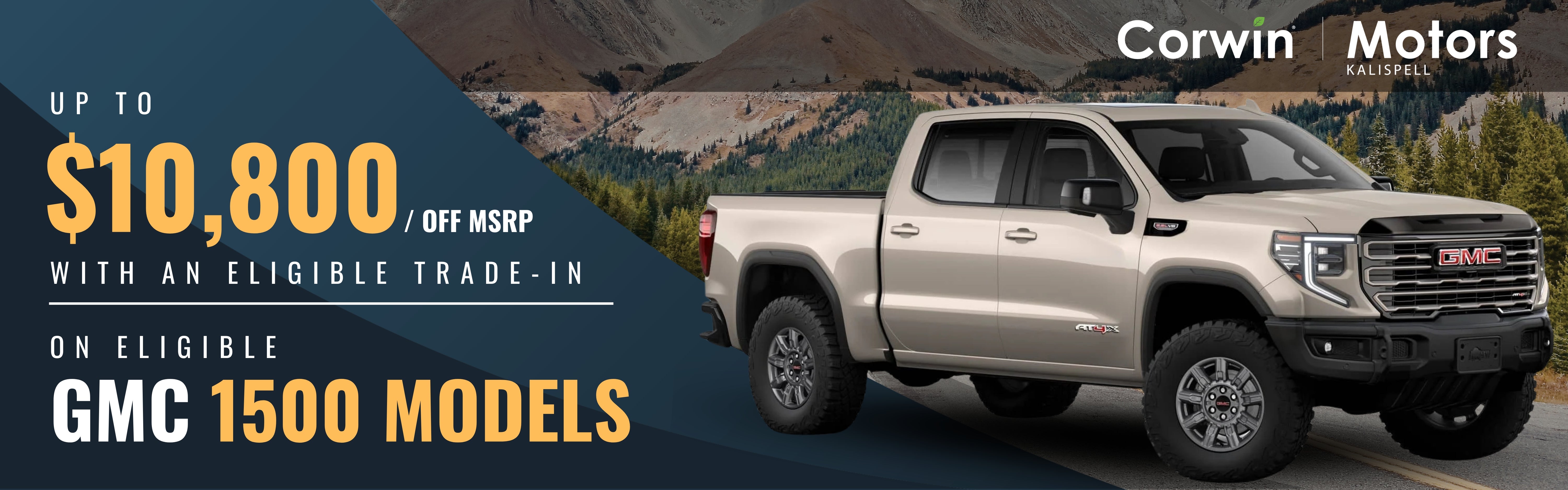 $10,800 off MSRP on Eligible GMC 1500 Models