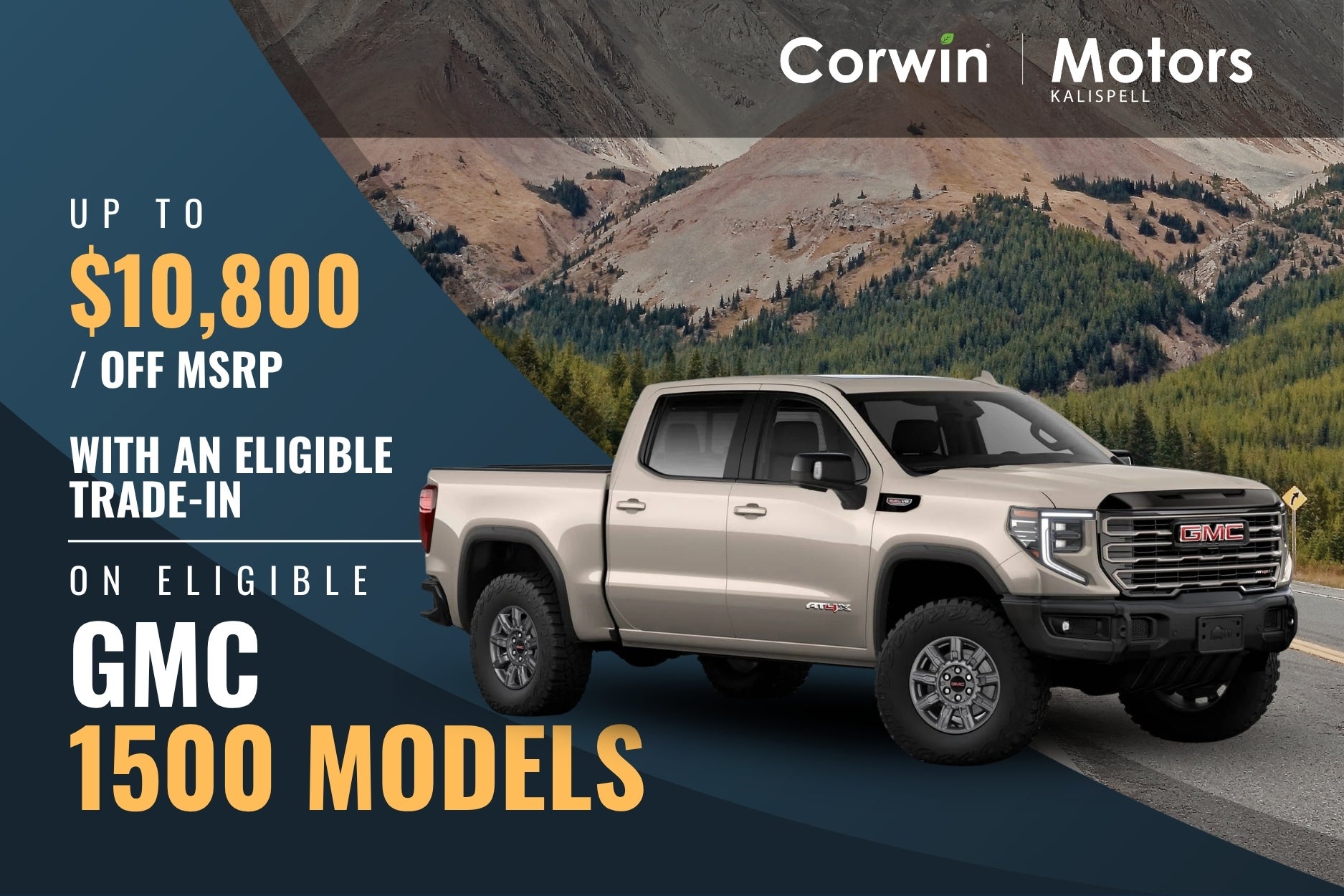 $10,800 off MSRP on Eligible GMC 1500 Models